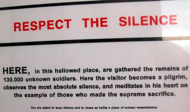 Respect the silence
